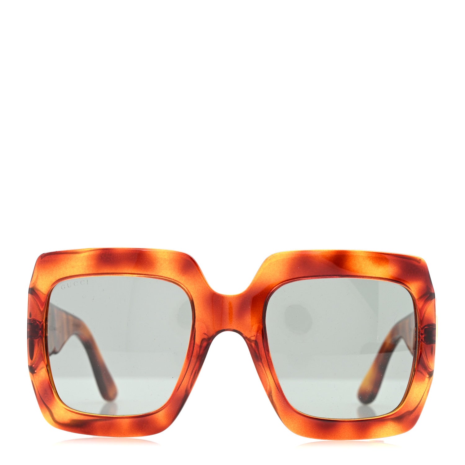 Gucci Acetate Square Frame Sunglasses GG 0053S Havana 2 of 8
