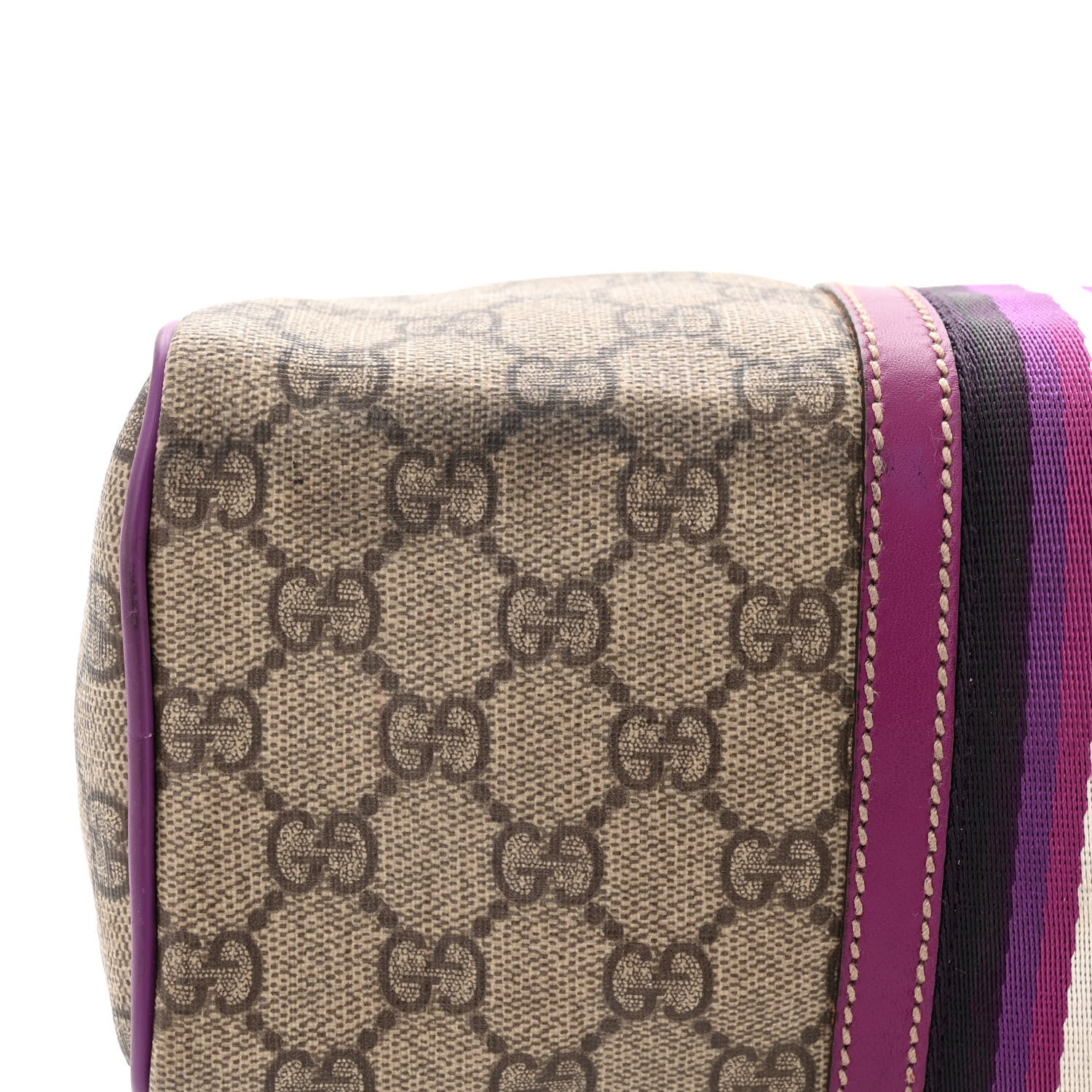 Gucci Monogram Vintage Web Small Boston Purple 11 of 13