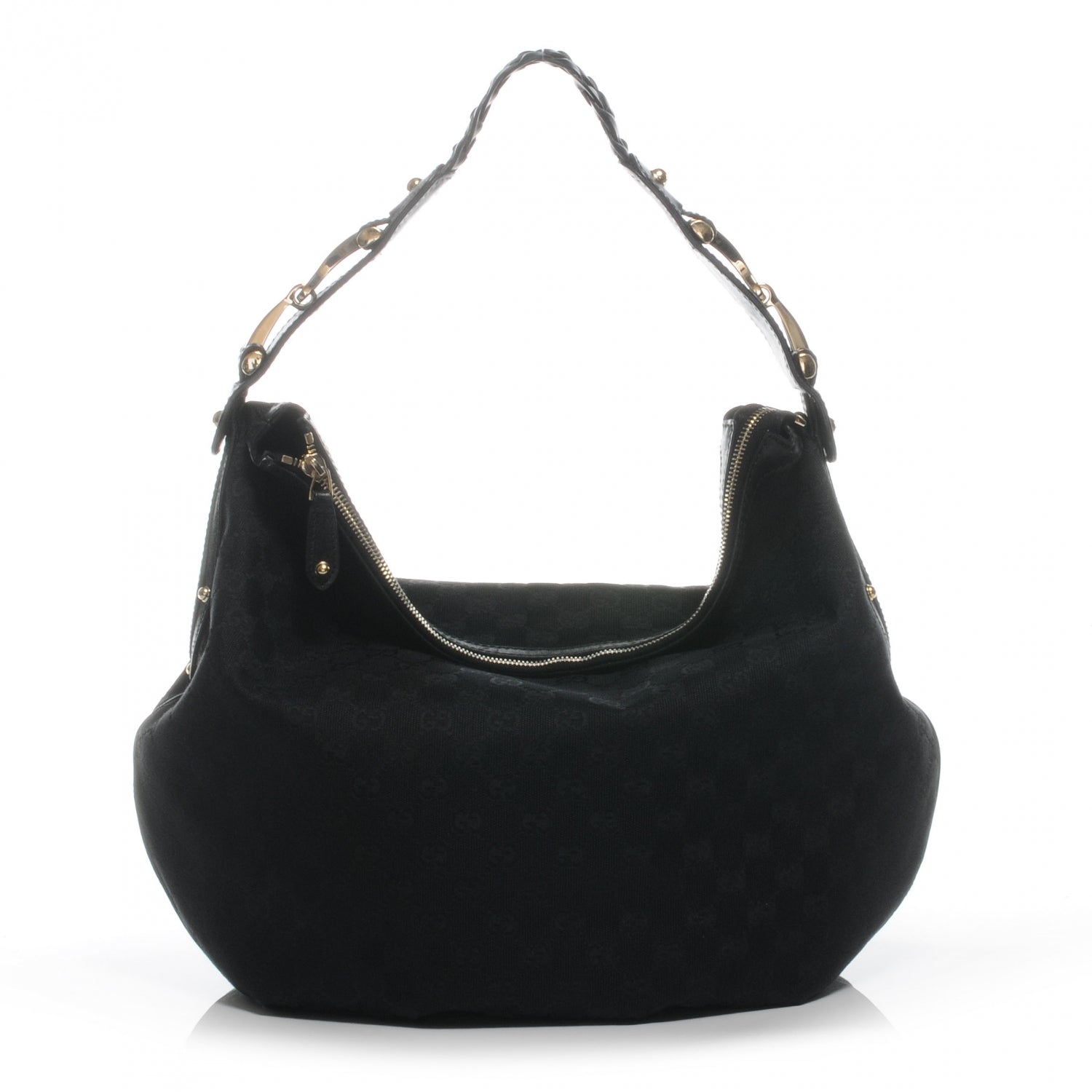 Gucci Monogram Pelham Medium Hobo Black 1 of 7