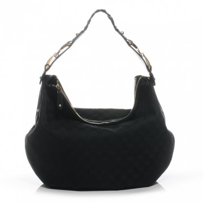 Gucci Monogram Pelham Medium Hobo Black 1 of 7