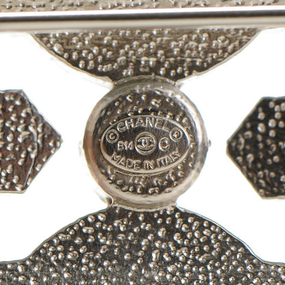 Chanel Crystal CC Brooch Silver 4 of 5