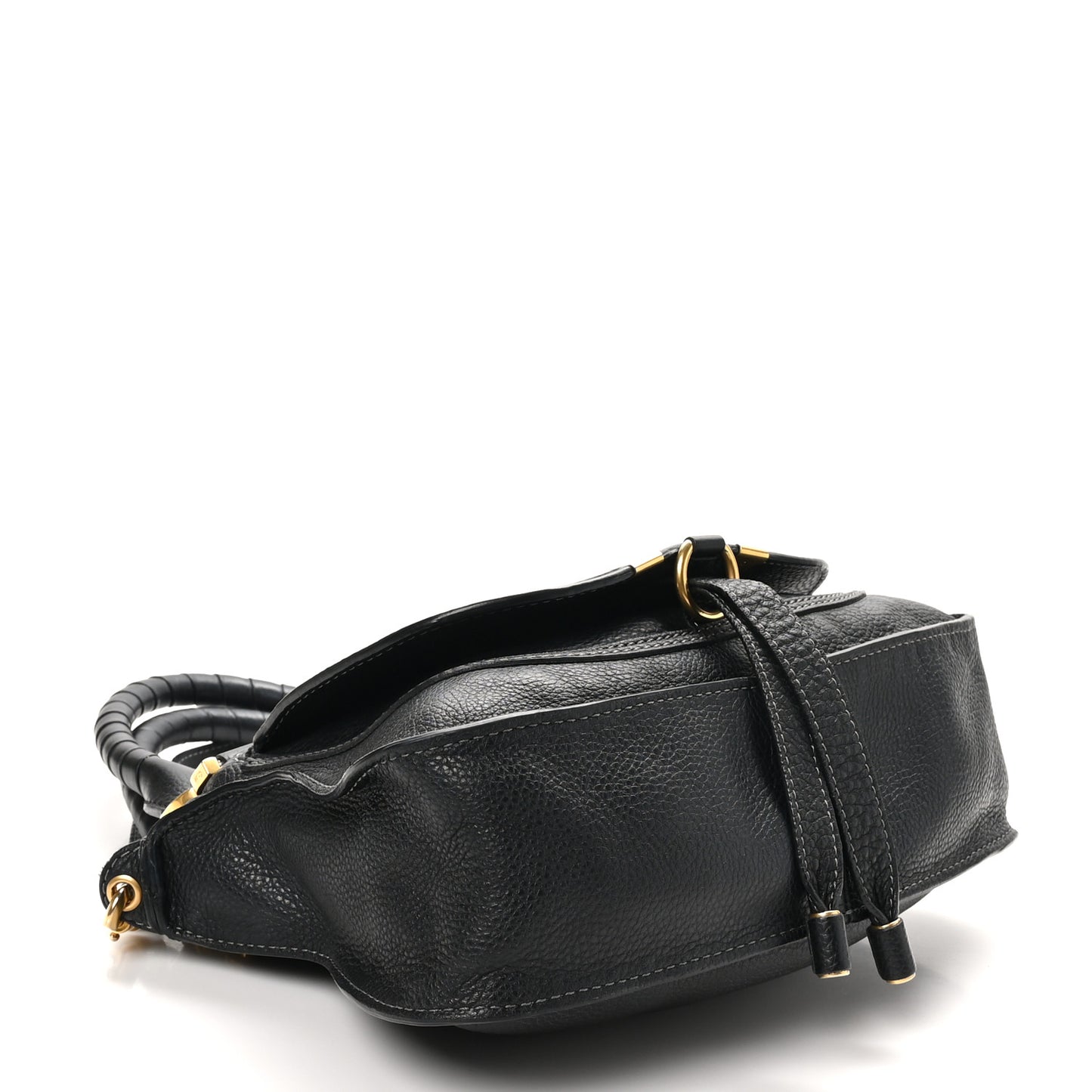 Calfskin Small Marcie Satchel Black Black