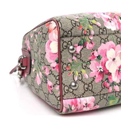 Gucci GG Supreme Monogram Blooms Small Boston Beige Multicolor Dry Rose 8 of 10
