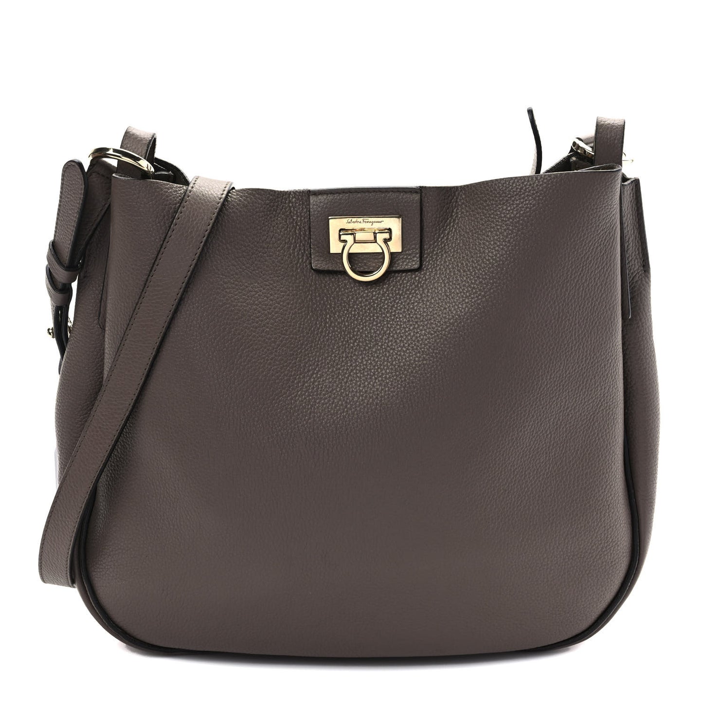Calfskin Reverse Hobo Gray