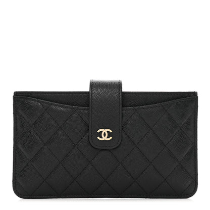 Chanel Caviar Quilted Classic Strap Pouch Black 3 of 9