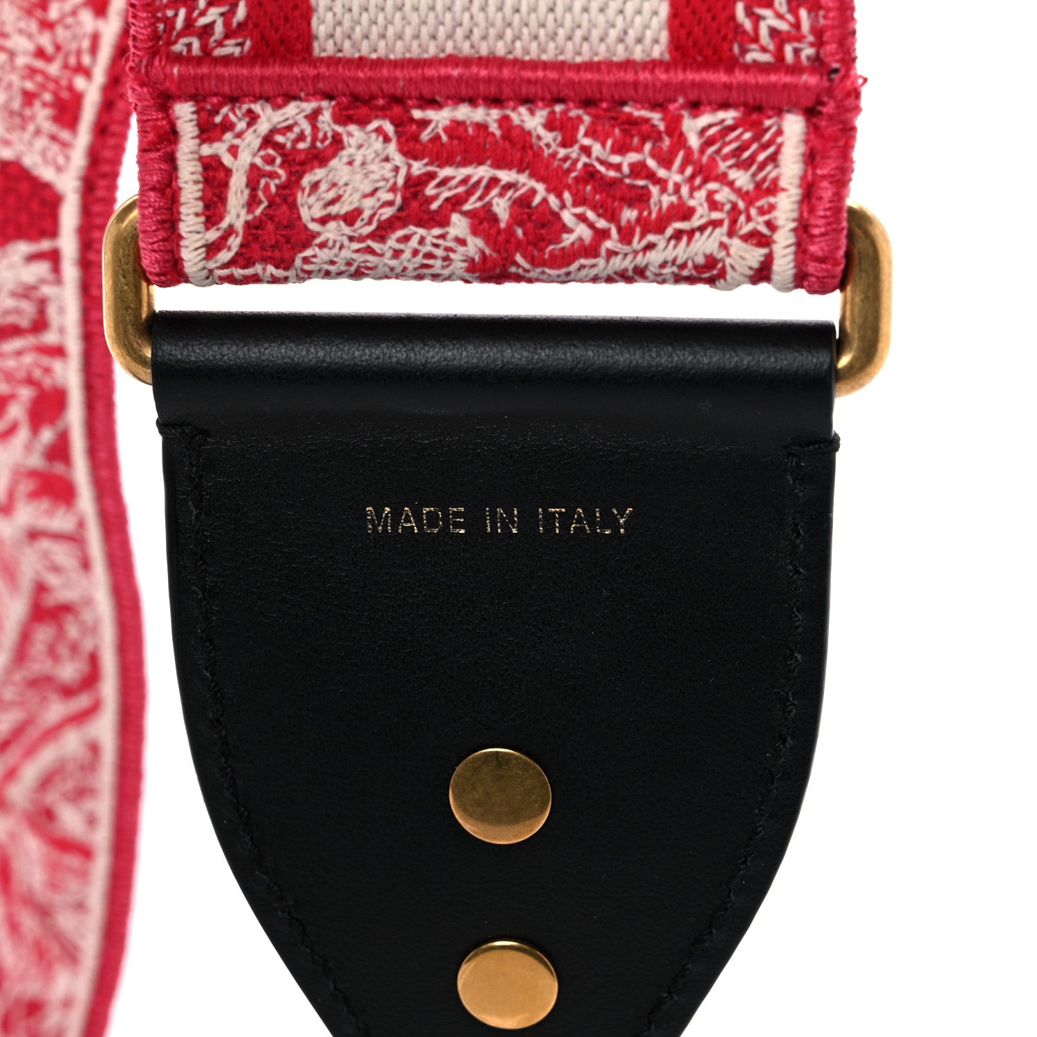 Christian Dior Canvas Embroidered Toile De Jouy Shoulder Strap Red 3 of 4