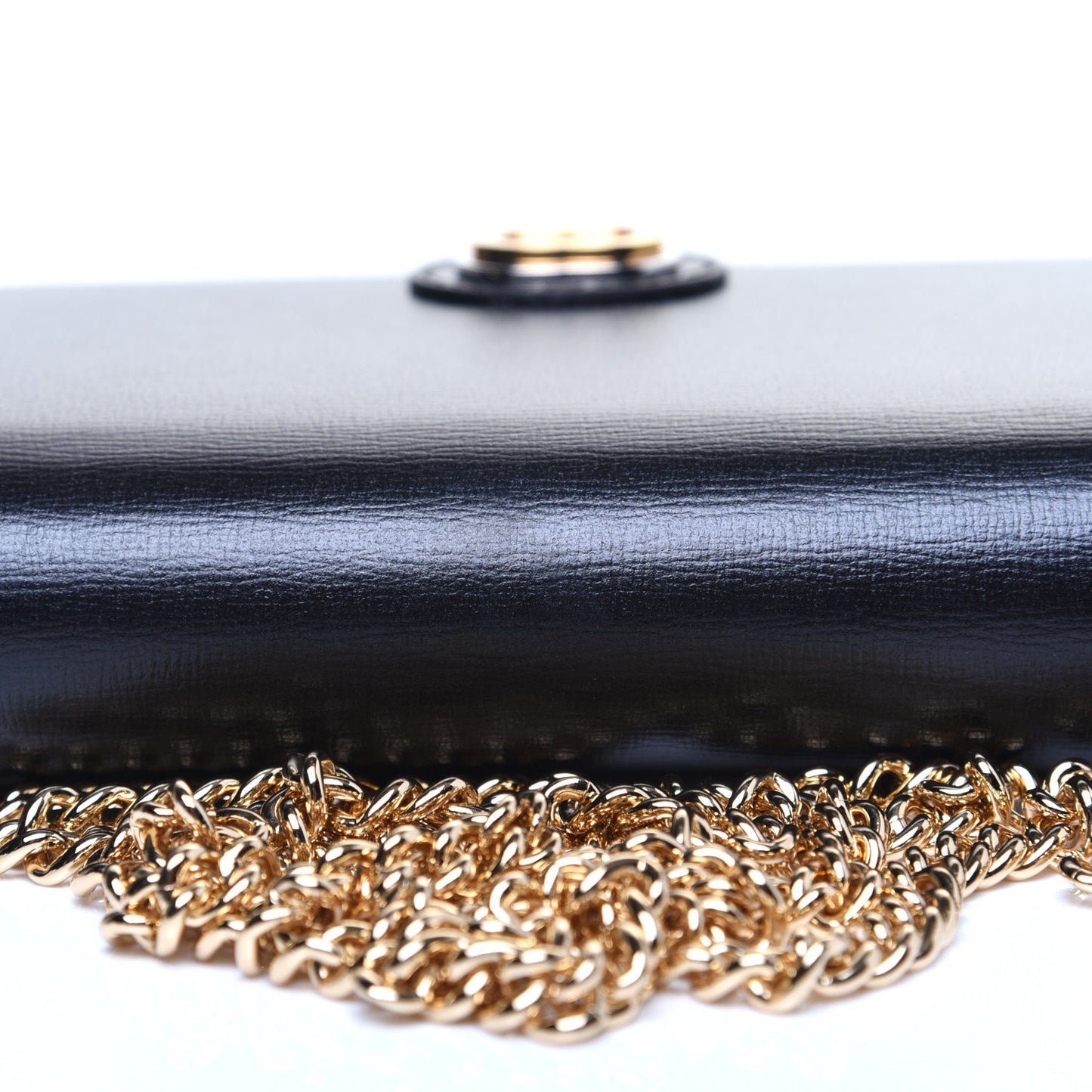 Azalea Calfskin Marina Chain Wallet Black
