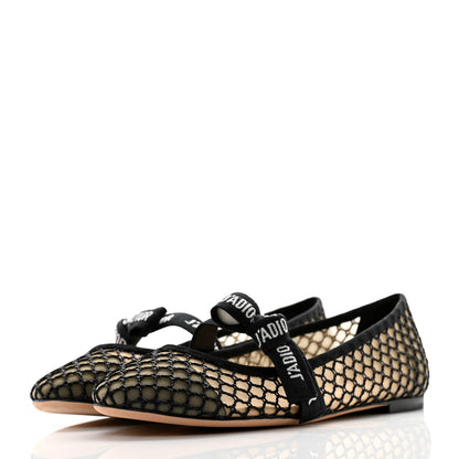 Christian Dior Resille Ribbon Miss J'Adior Ballet Flat 39.5 Black 3 of 8