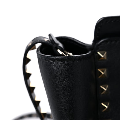 Valentino Garavani Vitello Rockstud Double Handle Tote Black 11 of 12