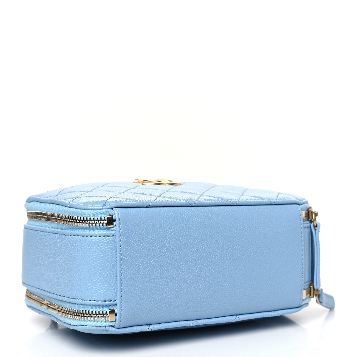 Chanel Caviar Quilted Small Pick Me Up Vanity Case Light Blue 4 of 10
