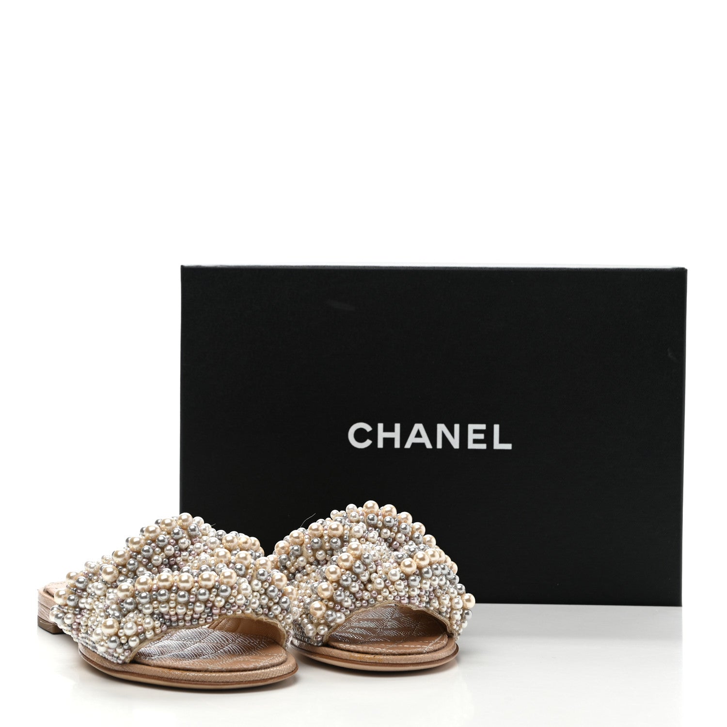 Chanel Fantasy Calfskin Pearl Cord CC Mules 35 Ivory 10 of 10