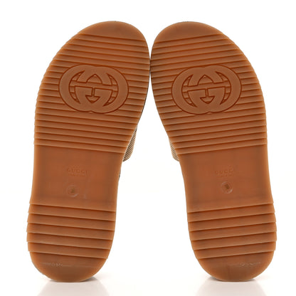 Gucci Monogram Maxi GG Angelina Platform 55mm Slide Sandals 38 Camel Ebony 9 of 9