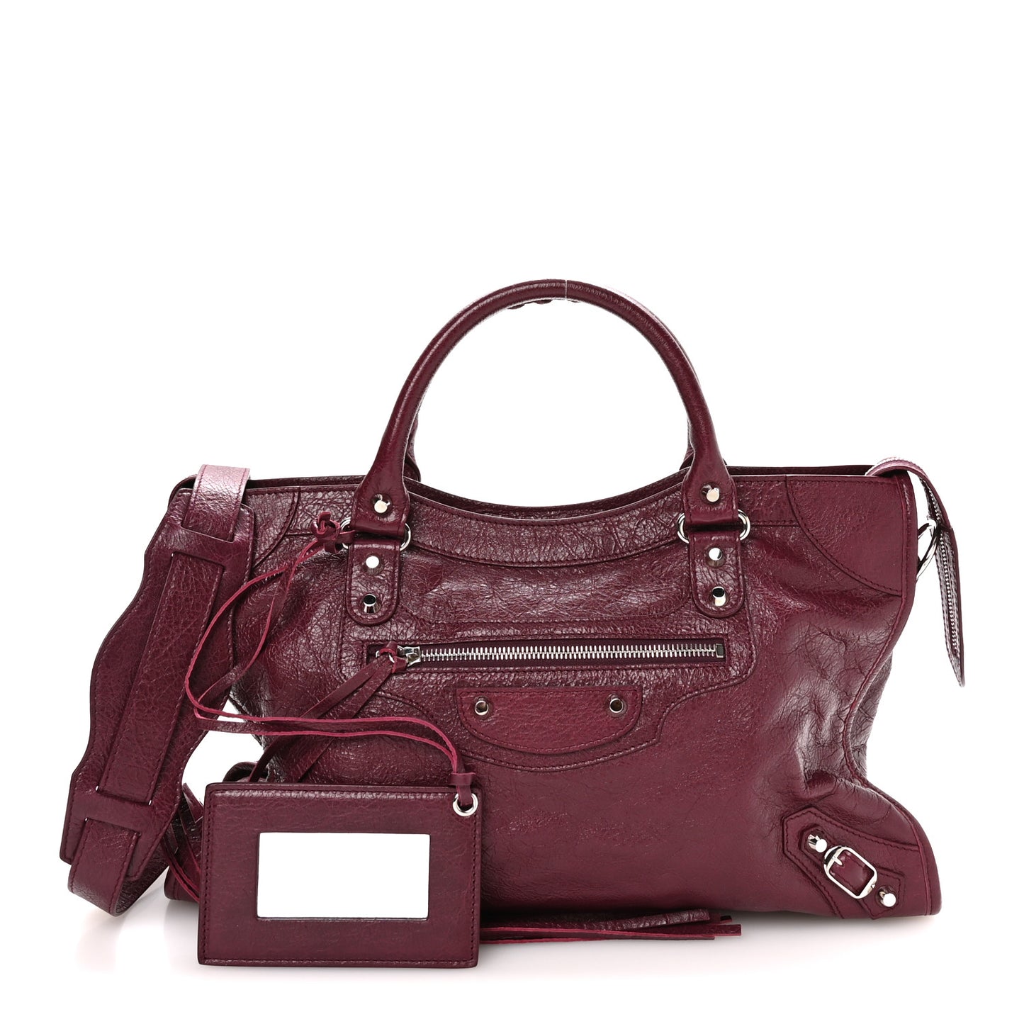 Agneau Classic Silver Hardware City Violet Prune
