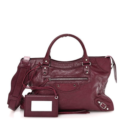 Balenciaga Agneau Classic Silver Hardware City Violet Prune 3 of 11