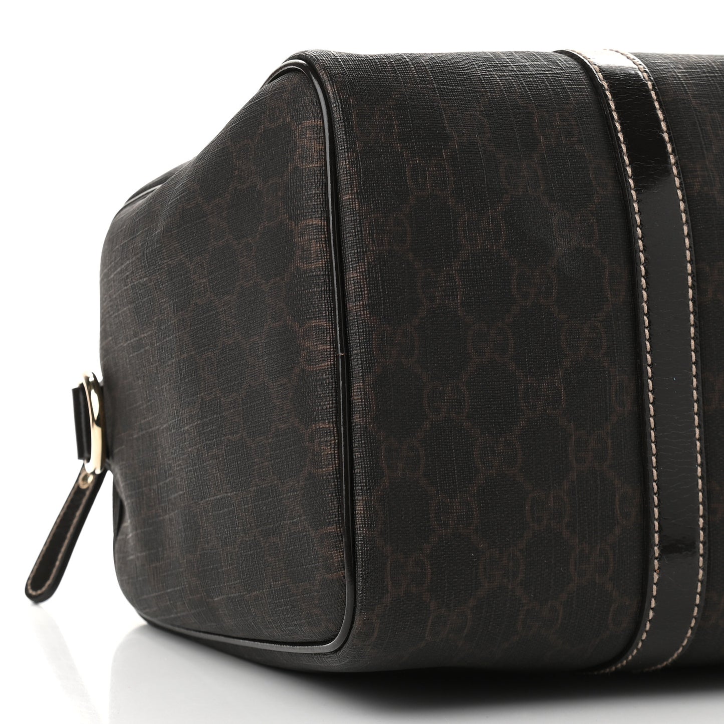 GG Supreme Monogram Medium Boston Dark Brown