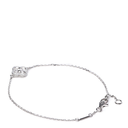 Van Cleef & Arpels 18K White Gold Diamond Sweet Alhambra Bracelet 3 of 7