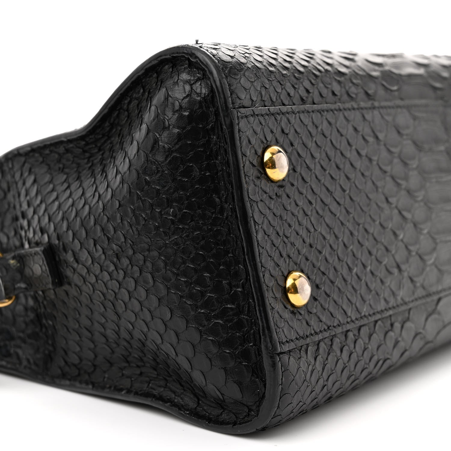 Saint Laurent Python Calfskin Embossed Monogram Baby Cabas Black 9 of 22