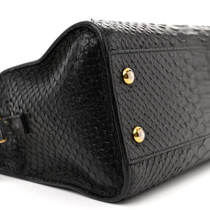 Saint Laurent Python Calfskin Embossed Monogram Baby Cabas Black 9 of 22