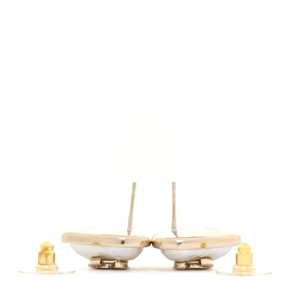 Chanel Pearl CC Heart Earrings Gold 3 of 6