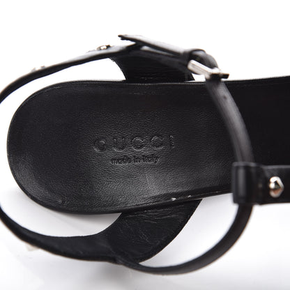 Gucci Calfskin Studded Melville Sandals 37 Black 9 of 10