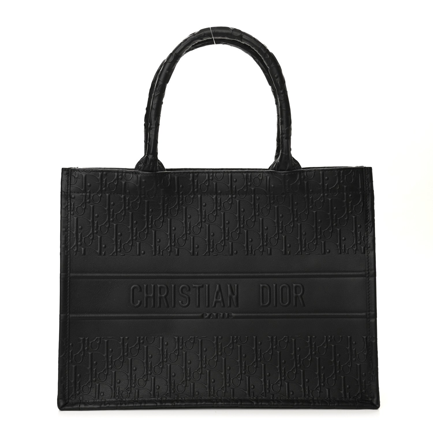Christian Dior Oblique Calfskin Embossed Medium Book Tote Black 1 of 10