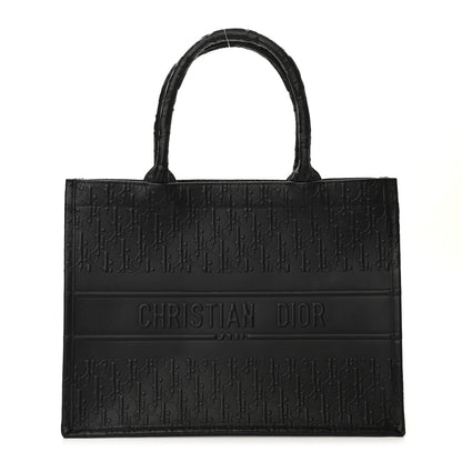 Christian Dior Oblique Calfskin Embossed Medium Book Tote Black 1 of 10
