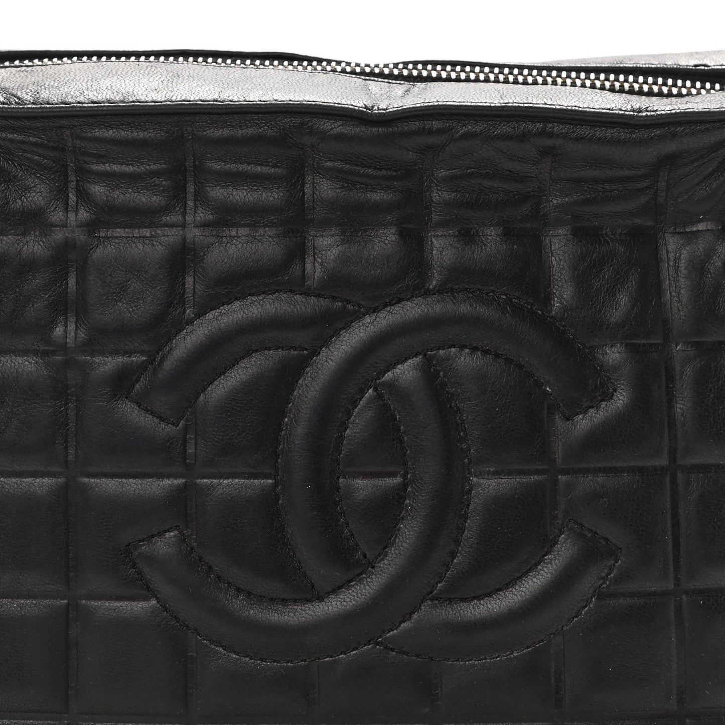 Lambskin Quilted Small Chocolate Bar Shoulder Bag Black