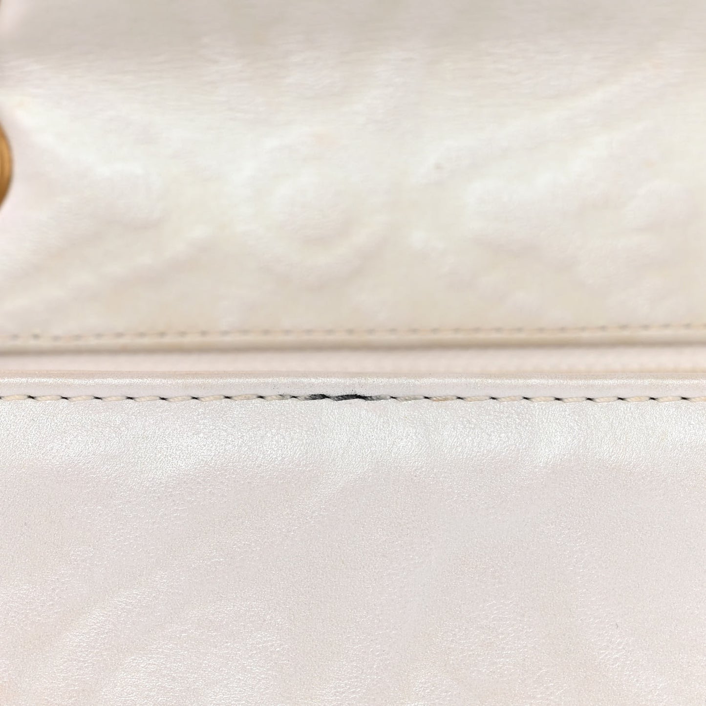 Iridescent Calfskin Embossed 2.55 Reissue Mini Flap White