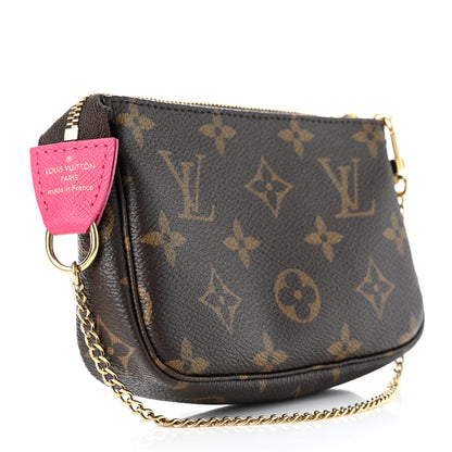 Louis Vuitton Monogram 2019 Christmas Animation Mini Courchevel Pochette Accessories Fuchsia 3 of 8