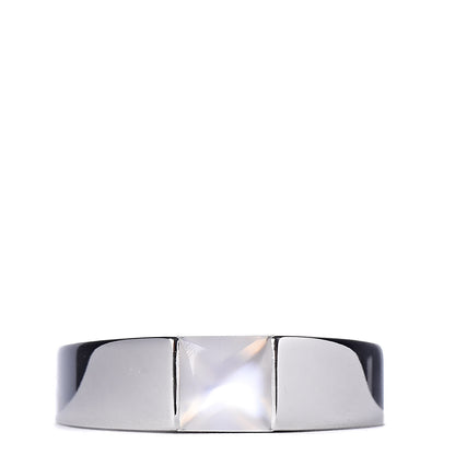 Cartier 18K White Gold Moonstone Tank Ring 53 6.5 2 of 8