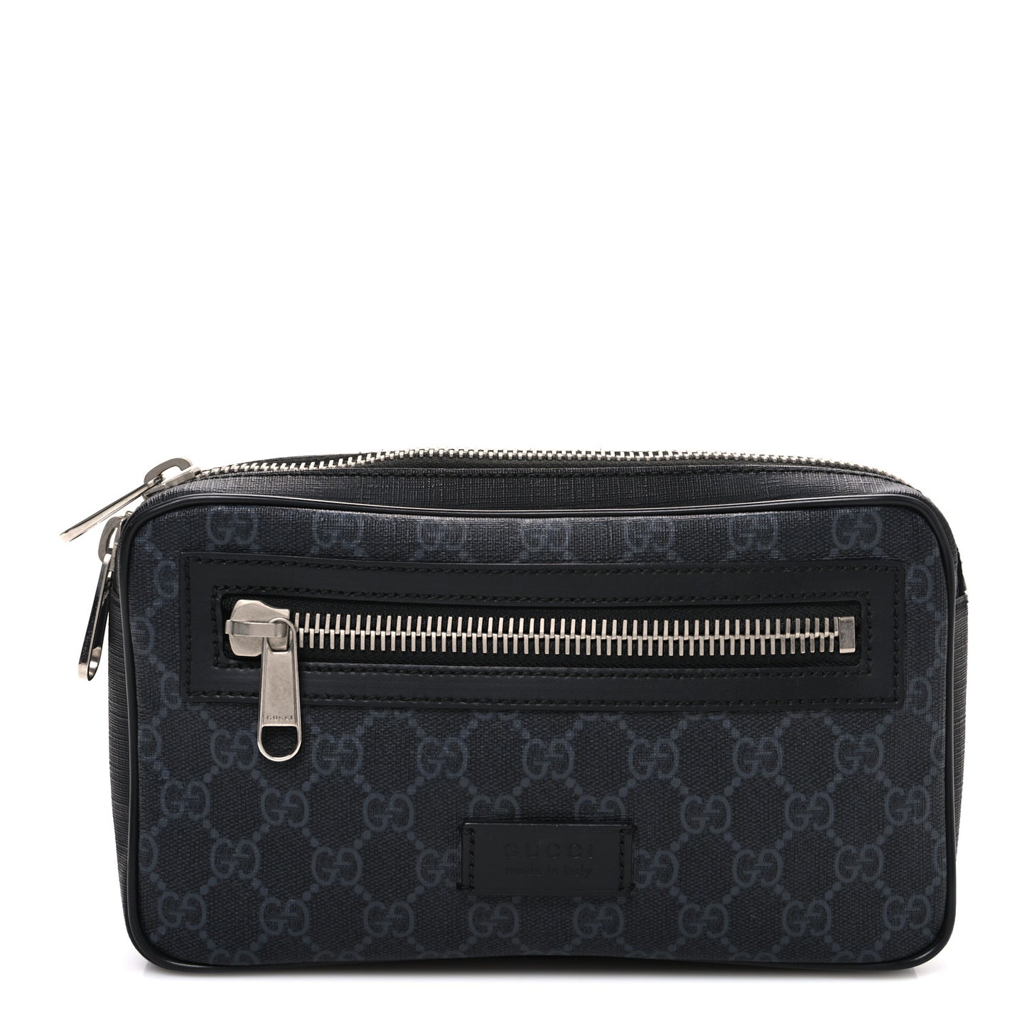 Soft GG Supreme Monogram Web Belt Bag Black Grey