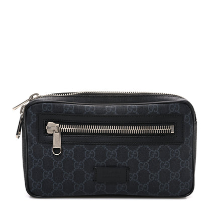 Gucci Soft GG Supreme Monogram Web Belt Bag Black Grey 1 of 10
