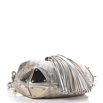 Gucci Metallic Guccissima Medium Indy Top Handle Hobo Gold 4 of 12