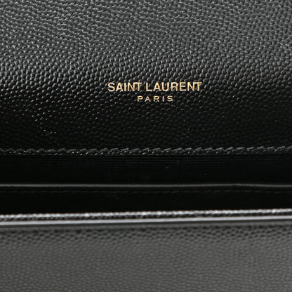 Saint Laurent Grain De Poudre Small Monogram Kate Satchel Black 6 of 9