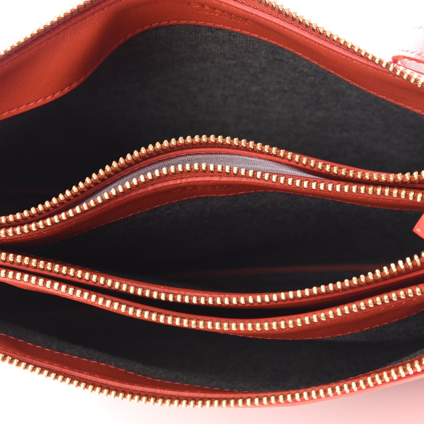 Lambskin Small Trio Crossbody Bag Light Ruby