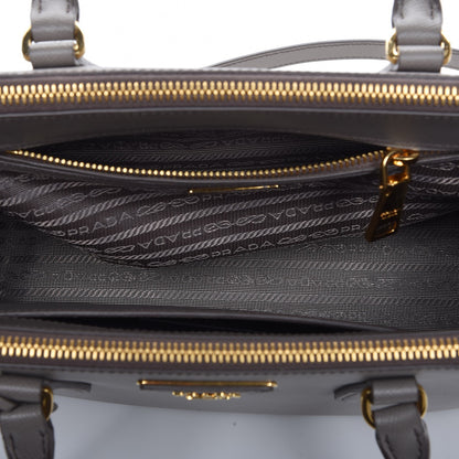 Prada Saffiano Small Galleria Double Zip Tote Argilla 6 of 9
