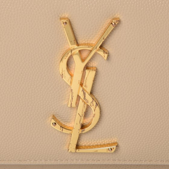 Grain De Poudre Classic Monogram Cassandre Clutch Nude
