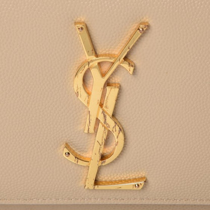 Saint Laurent Grain De Poudre Classic Monogram Cassandre Clutch Nude 6 of 9