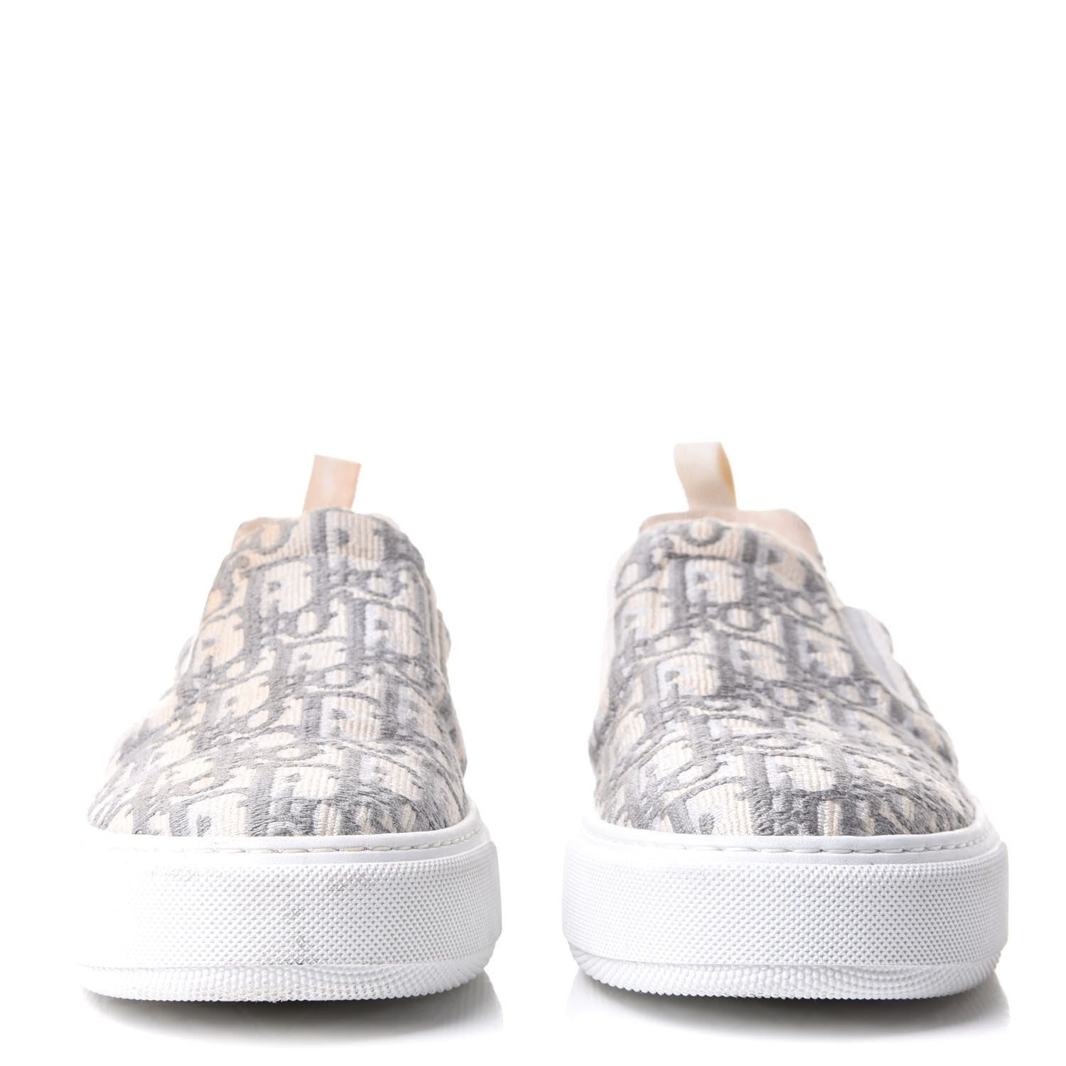 Christian Dior Canvas Oblique Embroidered Womens Solar Slip On Sneakers 39 Grey Stone 2 of 10