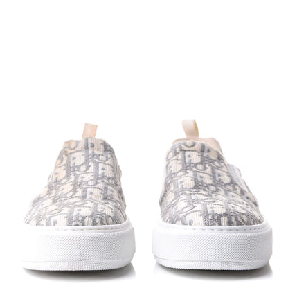 Christian Dior Canvas Oblique Embroidered Womens Solar Slip On Sneakers 39 Grey Stone 2 of 10
