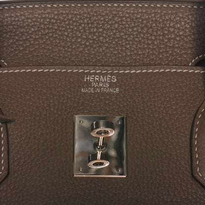 Hermes Taurillon Clemence Birkin 40 Etoupe 8 of 10