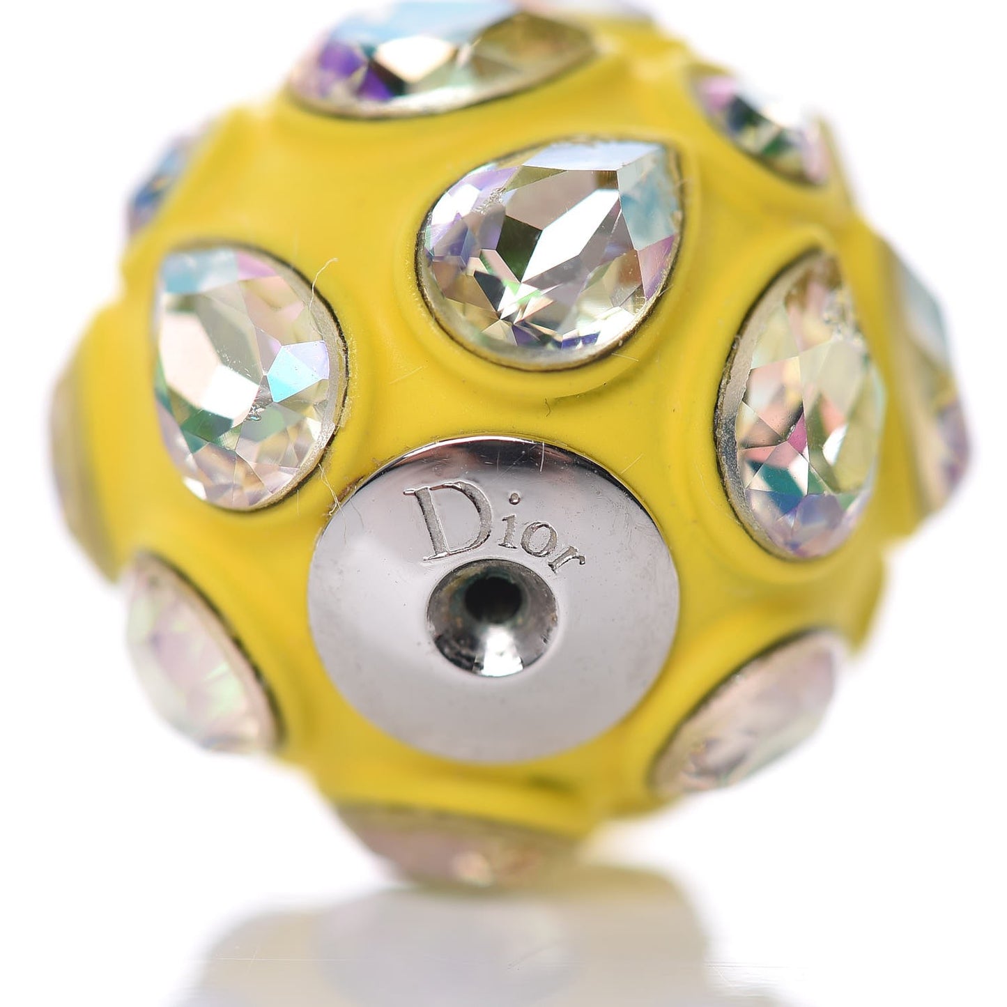 Crystal Mise En Dior Tribal Earrings Yellow