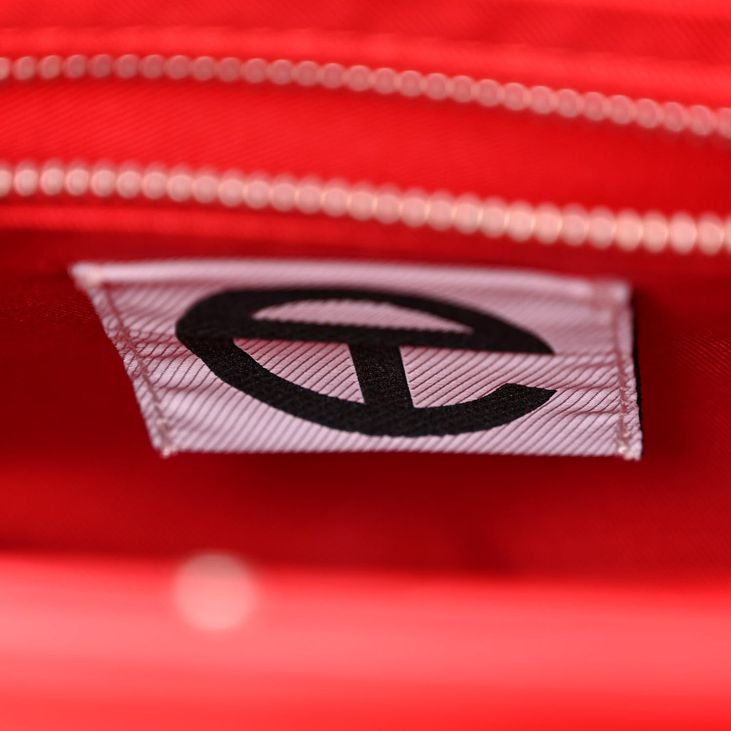 Nylon Medium Puff Shopping Bag Red