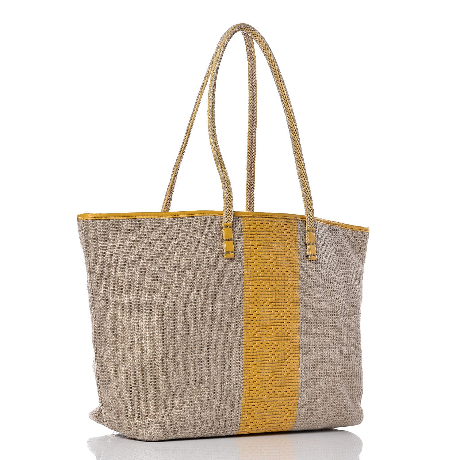 Fendi Woven Straw Raffia Roll Tote 3 of 11