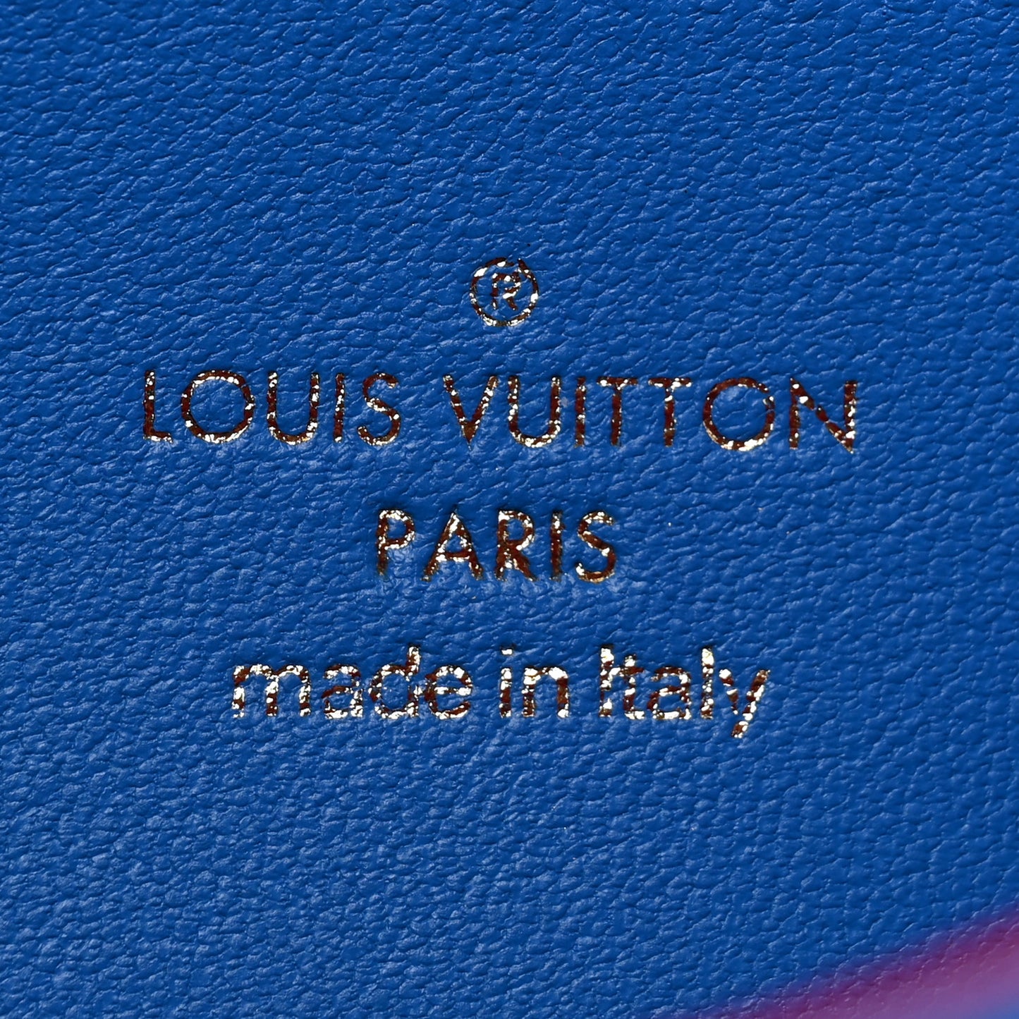 Lambskin Embossed Monogram Vuittamins Pochette Coussin Blue Red