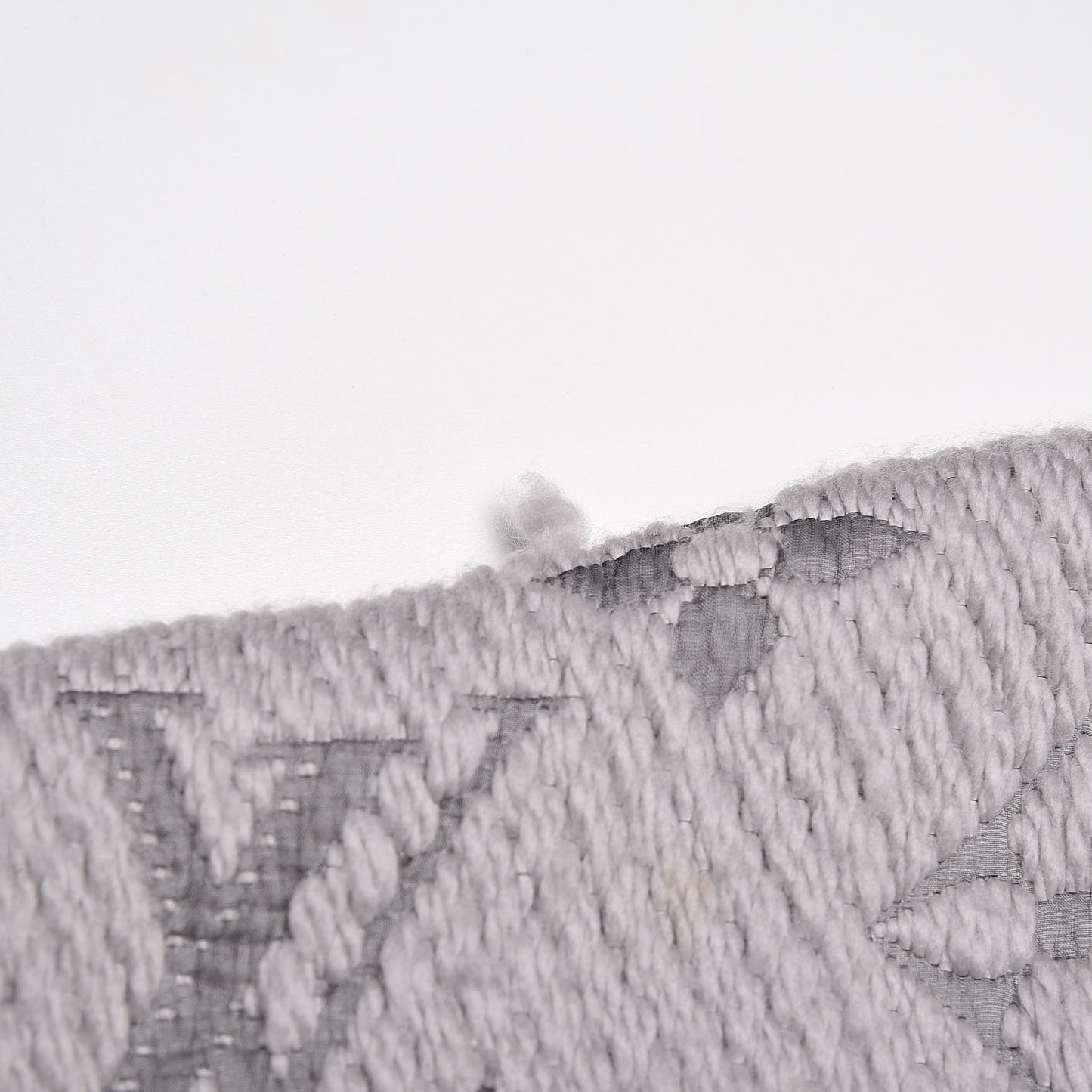 Wool Silk Logomania Scarf Pearl Grey