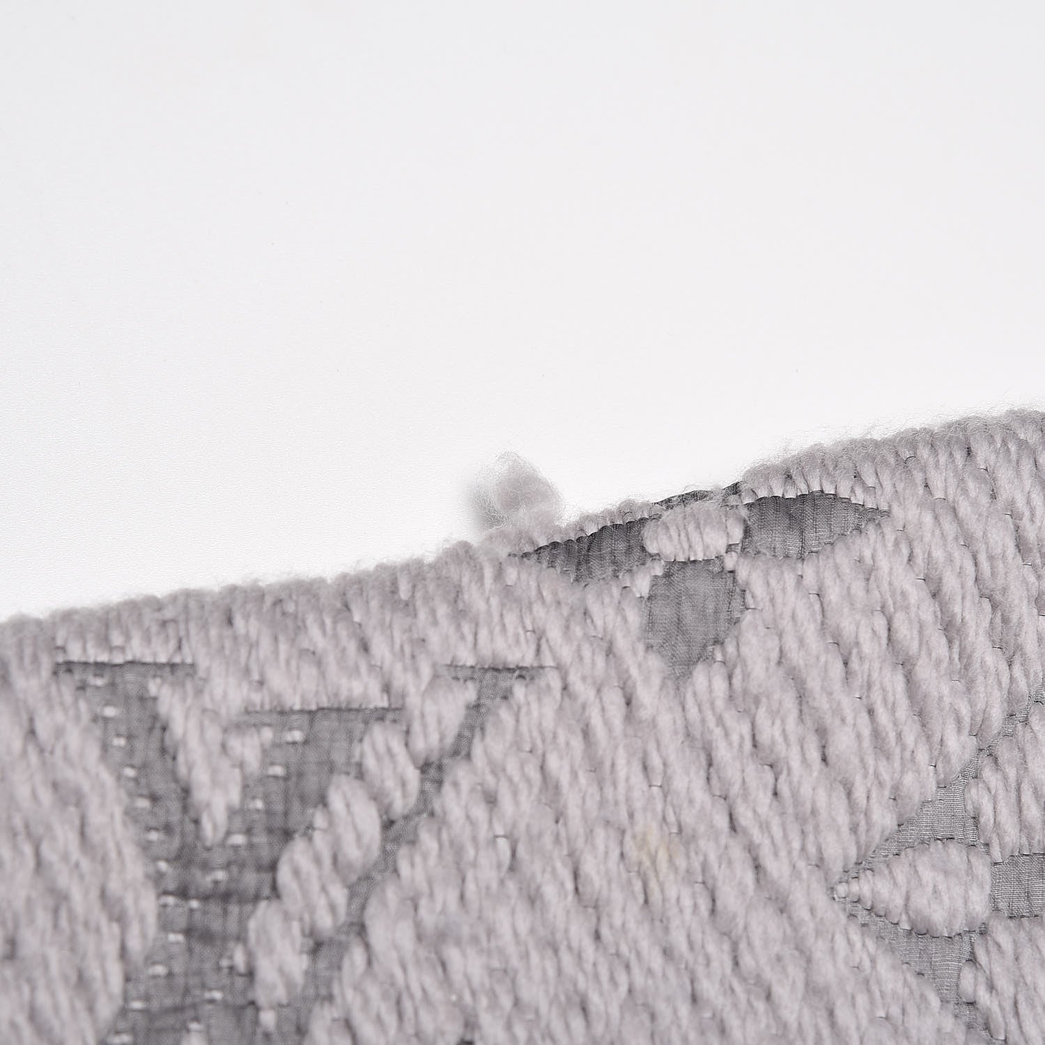 Louis Vuitton Wool Silk Logomania Scarf Pearl Grey 5 of 5