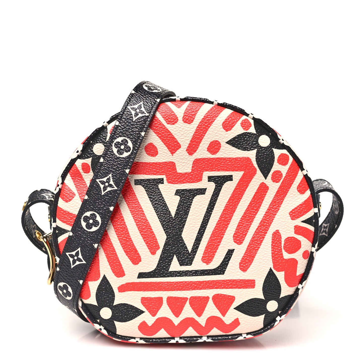 Monogram Giant Crafty Boite Chapeau Souple PM Creme Rouge Black