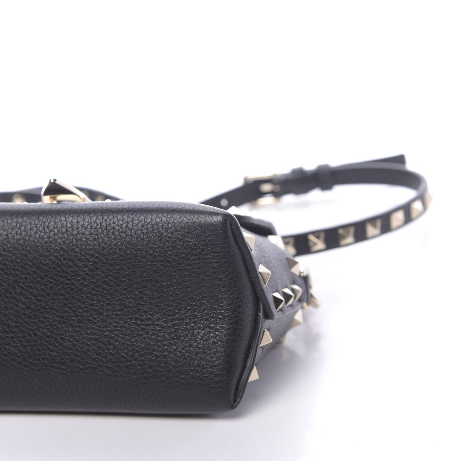 Valentino Garavani Pebbled Calfskin Mini Rockstud Crossbody Bag Black 9 of 9