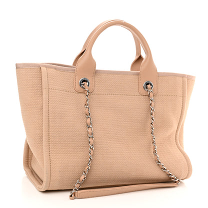 Chanel Mixed Fibers Small Deauville Tote Beige 4 of 13